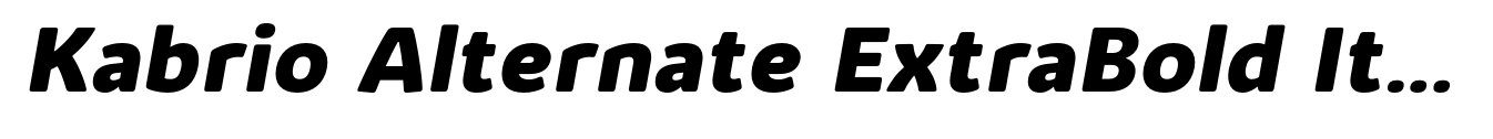 Kabrio Alternate ExtraBold Italic